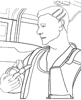 coloriage avatar jack dans la cabine de vaisseau